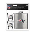 New England Patriots Flask and Shot Glass Set