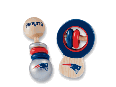 New England Patriots NFL Wood Rattle 2-Pack