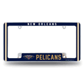 New Orleans Pelicans Classic 12" x 6" Chrome Auto License Plate Frame New Orleans Pelicans Classic 12" x 6" Chrome Auto License Plate Frame