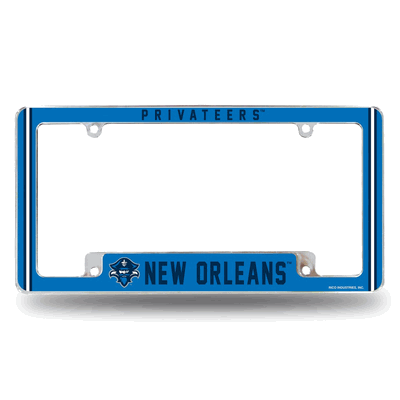 New Orleans�Privateers 12" x 6" Chrome Automotive License Plate Frame