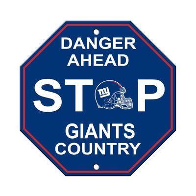 New York Giants Sign 12x12 Plastic Stop Style