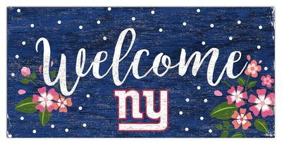 New York Giants Welcome Floral Sign - 6x12