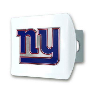 New York Giants White Metal Hitch Cover with 3D Color Emblem