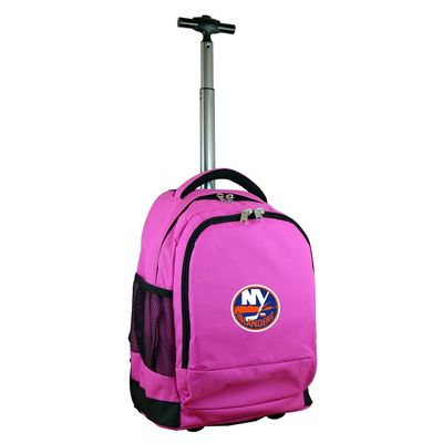 New York Islanders Wheeled Premium Backpack - Pink