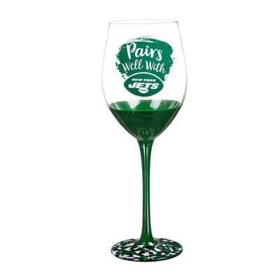 New York Jets 17oz Wine Glass Stemmed - Boxed