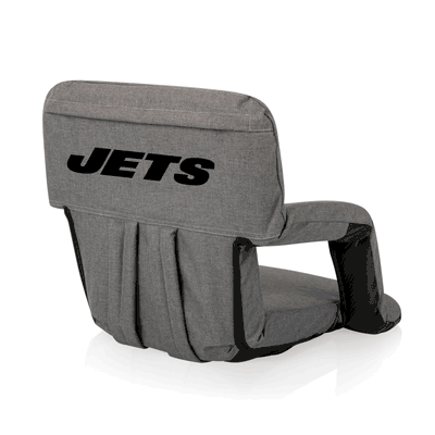 New York Jets Ventura Portable Reclining Stadium Seat - Heathered Gray
