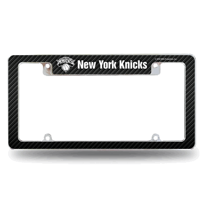 New York Knicks Black 12" x 6" Chrome Automotive License Plate Frame