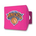 New York Knicks Pink Metal Hitch Cover with 3D Color Emblem New York Knicks Pink Metal Hitch Cover with 3D Color Emblem