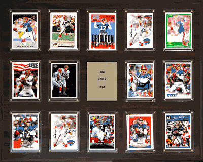 NFL 16"x20" Jim Kelly Buffalo Bills 14-Card Plaque
