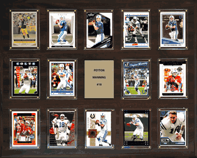 NFL 16"x20" Peyton Manning Indianapolis Colts 14-Card Plaque