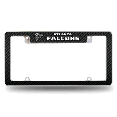 NFL Atlanta Falcons Black Chrome Automotive License Plate Frame