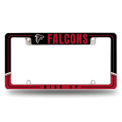 NFL Atlanta Falcons Two-Tone Chrome Automotive License Plate Frame