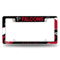 NFL Atlanta Falcons Wave Chrome Automotive License Plate Frame NFL Atlanta Falcons Wave Chrome Automotive License Plate Frame