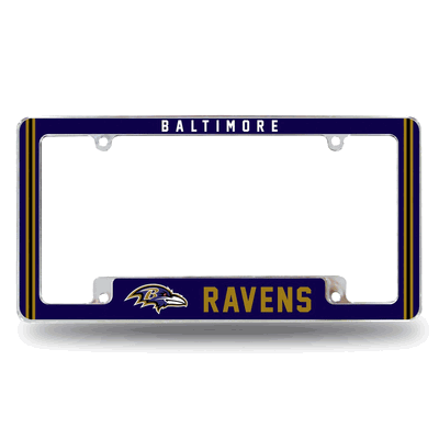 NFL Baltimore Ravens Classic Chrome Automotive License Plate Frame