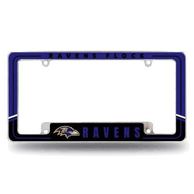 NFL Baltimore Ravens Two-Tone Chrome Automotive License Plate Frame