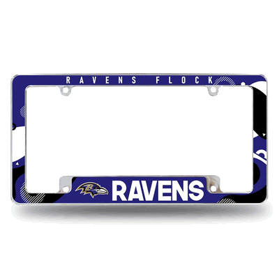 NFL Baltimore Ravens Wave Chrome Automotive License Plate Frame