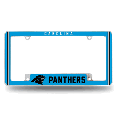 NFL Carolina Panthers Classic Chrome Automotive License Plate Frame