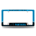 NFL Carolina Panthers Two-Tone Chrome Automotive License Plate Frame NFL Carolina Panthers Two-Tone Chrome Automotive License Plate Frame