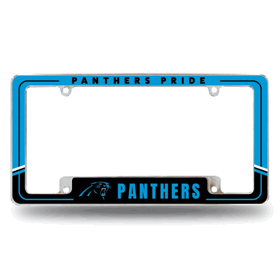NFL Carolina Panthers Two-Tone Chrome Automotive License Plate Frame