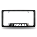 NFL Chicago Bears Black Chrome Automotive License Plate Frame NFL Chicago Bears Black Chrome Automotive License Plate Frame