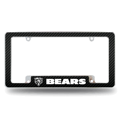 NFL Chicago Bears Black Chrome Automotive License Plate Frame