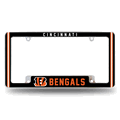 NFL Cincinnati Bengals Classic Chrome Automotive License Plate Frame NFL Cincinnati Bengals Classic Chrome Automotive License Plate Frame