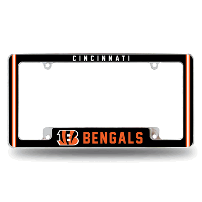 NFL Cincinnati Bengals Classic Chrome Automotive License Plate Frame