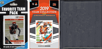NFL Cincinnati Bengals Licensed 2019 Score Team Set and Favorite Player Trading Card Pack Plus Storage Album