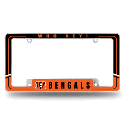 NFL Cincinnati Bengals Two-Tone Chrome Automotive License Plate Frame