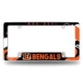 NFL Cincinnati Bengals Wave Chrome Automotive License Plate Frame NFL Cincinnati Bengals Wave Chrome Automotive License Plate Frame