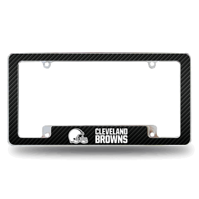 NFL Cleveland Browns Black Chrome Automotive License Plate Frame