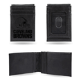 NFL Cleveland Browns Black Laser Engraved Front Pocket Wallet