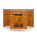 NFL Cleveland Browns Brown Laser Engraved Faux Leather Trifold