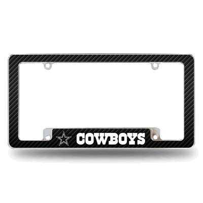 NFL Dallas Cowboys Black Chrome Automotive License Plate Frame