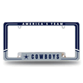 NFL Dallas Cowboys Two-Tone Chrome Automotive License Plate Frame NFL Dallas Cowboys Two-Tone Chrome Automotive License Plate Frame
