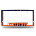 NFL Denver Broncos Two-Tone Chrome Automotive License Plate Frame