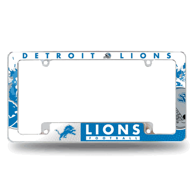 NFL Detroit Lions Primary Chrome Automotive License Plate Frame