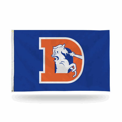 NFL Football Denver Broncos Orange D - Horse 3' x 5' Banner Flag