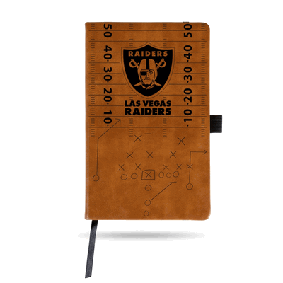 NFL Football Las Vegas Raiders Brown Laser Engraved Small Notepad