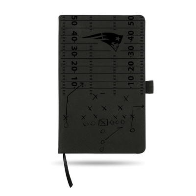 NFL Football New England Patriots Black Laser Engraved Small Notepad