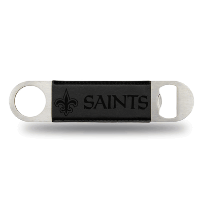 NFL Football New Orleans Saints Black Laser Engraved Bar Blade