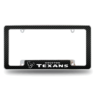 NFL Houston Texans Black Chrome Automotive License Plate Frame