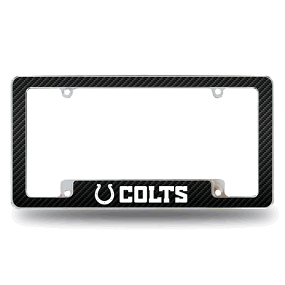 NFL Indianapolis Colts Black Chrome Automotive License Plate Frame