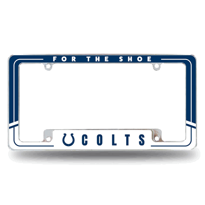 NFL Indianapolis Colts Two-Tone Chrome Automotive License Plate Frame