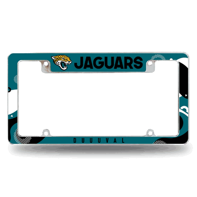 NFL Jacksonville Jaguars Wave Chrome Automotive License Plate Frame