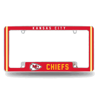 NFL Kansas City Chiefs Classic Chrome Automotive License Plate Frame