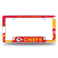 NFL Kansas City Chiefs Wave Chrome Automotive License Plate Frame NFL Kansas City Chiefs Wave Chrome Automotive License Plate Frame