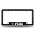 NFL Las Vegas Raiders Black Chrome Automotive License Plate Frame NFL Las Vegas Raiders Black Chrome Automotive License Plate Frame