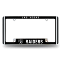 NFL Las Vegas Raiders Classic Chrome Automotive License Plate Frame NFL Las Vegas Raiders Classic Chrome Automotive License Plate Frame