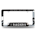 NFL Las Vegas Raiders Wave Chrome Automotive License Plate Frame NFL Las Vegas Raiders Wave Chrome Automotive License Plate Frame